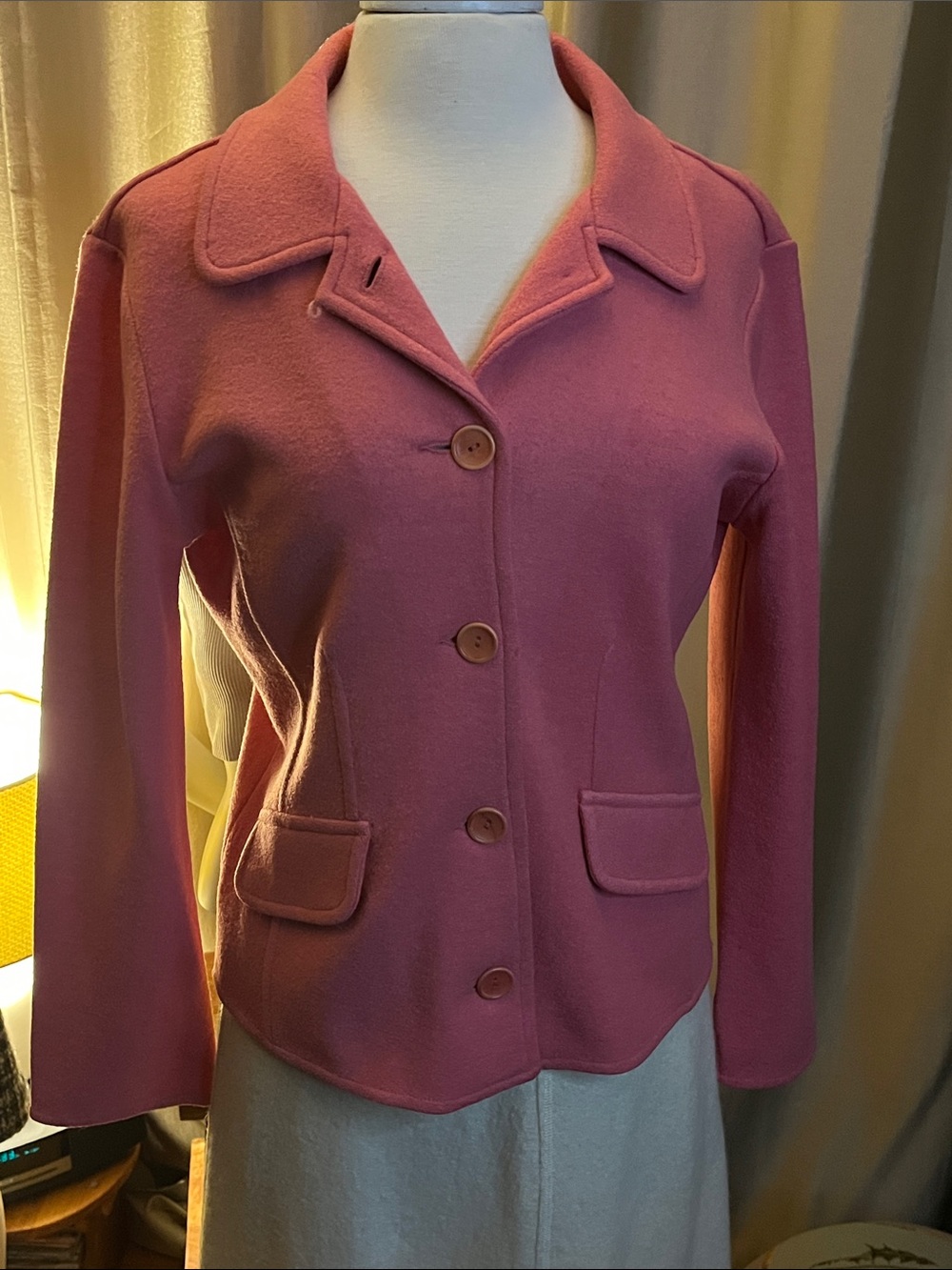 Talbots Collection Boiled Wool Jacket – Merino Wool faux pkts